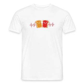 Peanut butter - Men's T-Shirt - white - Front - AI Model Male 178 dark (178cm)
