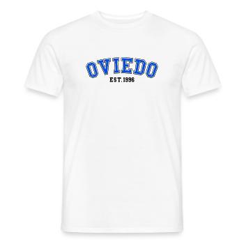 Établi à Oviedo en 1996 - T-shirt homme - blanc - Devant - AI Model Male 178 dark (178cm)