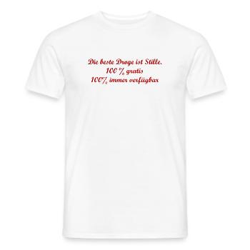 Stille als Droge - Männer T-Shirt - Weiß - Vorne - AI Model Male 178 dark (178cm)