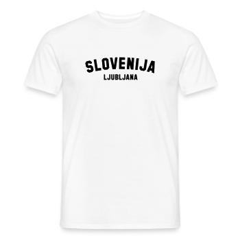 LJUBLJANA Slovenia Slowenien - Men's T-Shirt - white - Front - AI Model Male 178 dark (178cm)
