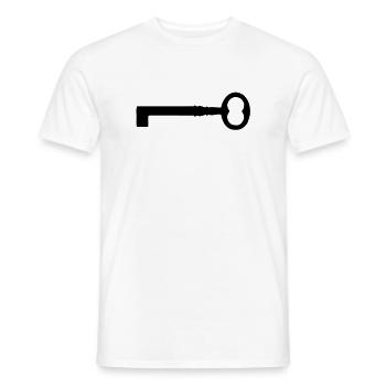 An old key - Men's T-Shirt - white - Front - AI Model Male 178 dark (178cm)