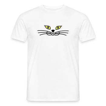 kitteh_face_green_eyes - T-shirt homme - blanc - Devant - AI Model Male 178 dark (178cm)