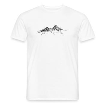 watzmann, Berchtesgaden, Bavarian Alps, Mountain - Men's T-Shirt - white - Front - AI Model Male 178 dark (178cm)