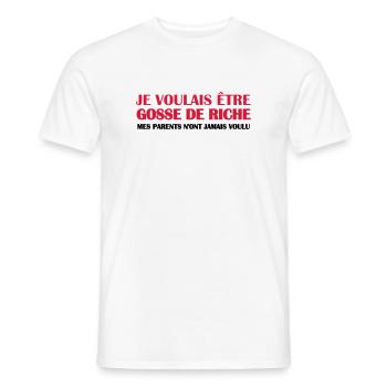 Gosse de riche - T-shirt homme - blanc - Devant - AI Model Male 178 dark (178cm)
