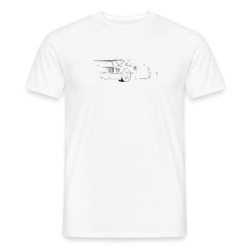 fast cars legend oldschool classics sketch cars - Men's T-Shirt - white - Front - AI Model Male 178 dark (178cm)