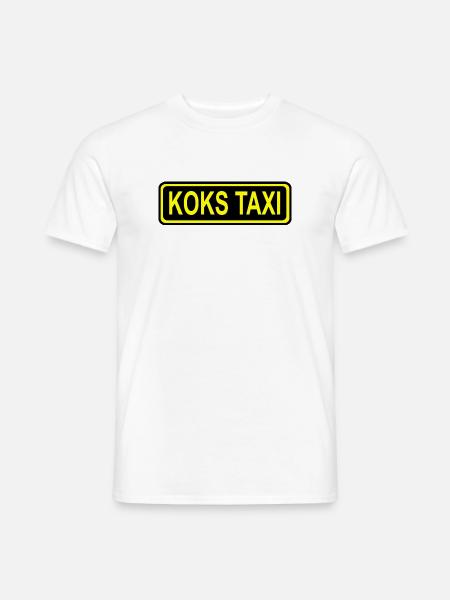 Koks Taxi - Männer T-Shirt - Weiß