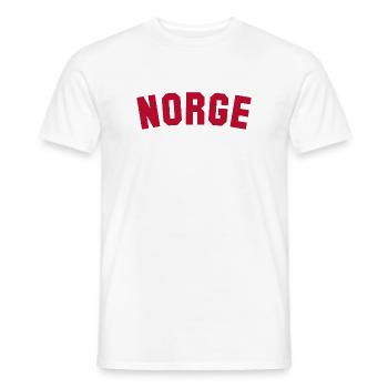 NORWAY Norwegen Norge - Men's T-Shirt - white - Front - AI Model Male 178 dark (178cm)