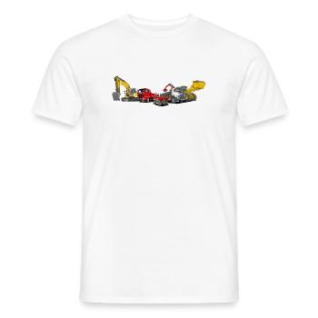 Construction Machinery Fleet - Men's T-Shirt - white - Front - AI Model Male 178 dark (178cm)