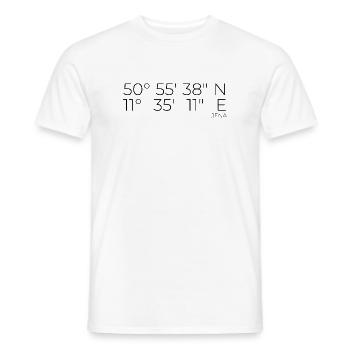 Coordinates Jena, Thuringia - Men's T-Shirt - white - Front - AI Model Male 178 dark (178cm)