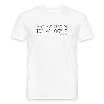 coordonnées Lübeck - T-shirt homme - blanc - Devant - AI Model Male 178 dark (178cm)
