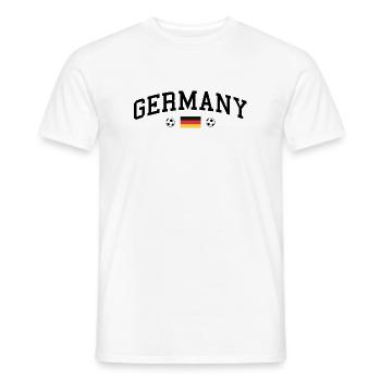 Germany mit Flagge - Männer T-Shirt - Weiß - Vorne - AI Model Male 178 dark (178cm)