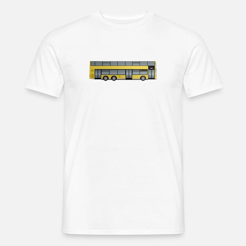 Berliner Doppeldeckerbus - Männer T-Shirt - Weiß