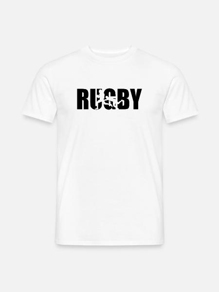 Klassisches Rugby Design – Stärke & Teamgeist - Männer T-Shirt - Weiß