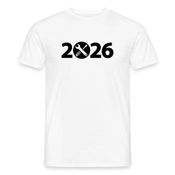 Renovierung 2026, Handwerker 2026, Bauherr 2026 - Männer T-Shirt - Weiß - Vorne - AI Model Male 178 dark (178cm)