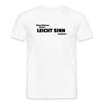 Leicht Sinn - Männer T-Shirt - Weiß - Vorne - AI Model Male 178 dark (178cm)