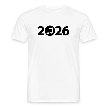 Schriftsteller 2026, Schüler 2026, Student 2026 - Männer T-Shirt - Weiß - Vorne - AI Model Male 178 dark (178cm)