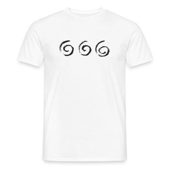 Triple Brush Circles - Men's T-Shirt - white - Front - AI Model Male 178 dark (178cm)