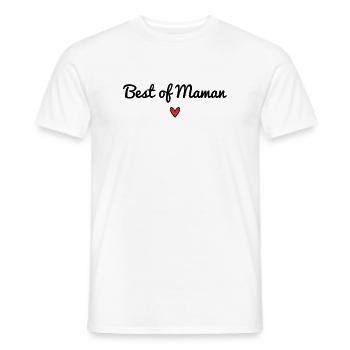 HERZ. MAMA. MUTTERTAG. PARTY. ALLES GUTE ZUM GEBURTSTAG - Männer T-Shirt - Weiß - Vorne - AI Model Male 178 dark (178cm)