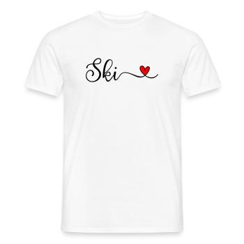 Ski - Männer T-Shirt - Weiß - Vorne - AI Model Male 178 dark (178cm)