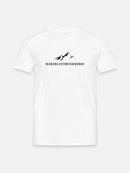 Härzbluetbündnerin Stolze Bündnerin Graubünden - Männer T-Shirt - Weiß