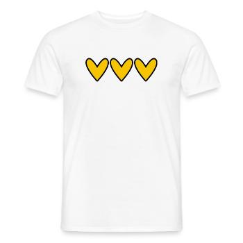 HERZ. PAAR. VALENTINSTAG. GERADE VERHEIRATET. Junggesellinnenabschied. - Männer T-Shirt - Weiß - Vorne - AI Model Male 178 dark (178cm)