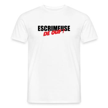 Escrimeuse de ouf : le motif pour les tireuses - T-shirt homme - blanc - Devant - AI Model Male 178 dark (178cm)