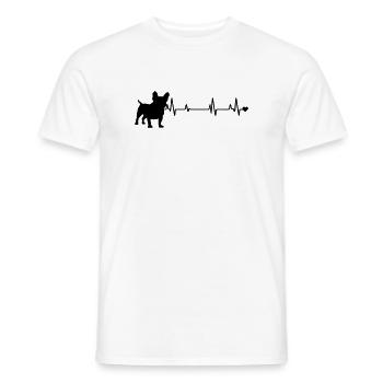 Chien - T-shirt homme - blanc - Devant - AI Model Male 178 dark (178cm)