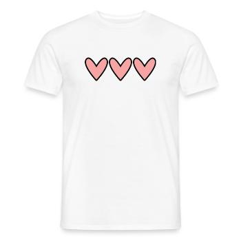 HERZ. MAMA. MUTTERTAG. PARTY. ALLES GUTE ZUM GEBURTSTAG - Männer T-Shirt - Weiß - Vorne - AI Model Male 178 dark (178cm)