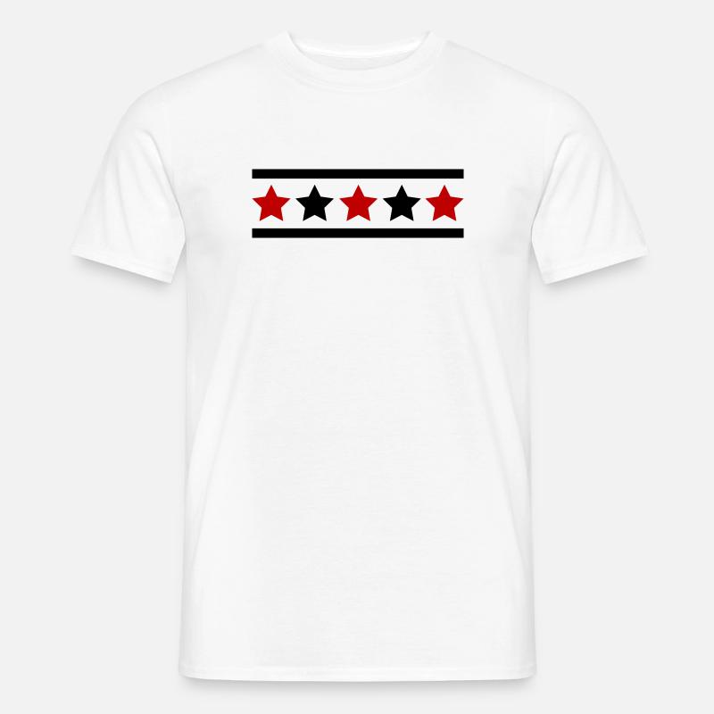 Sterne Muster - Männer T-Shirt - Weiß