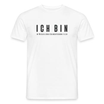 Ich bin im Wesentlichen überdurchschnittlich - Männer T-Shirt - Weiß - Vorne - AI Model Male 178 dark (178cm)