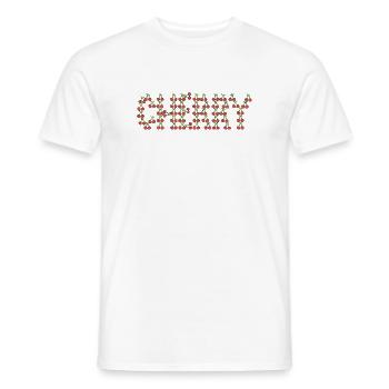 Kirschtypografie - Männer T-Shirt - Weiß - Vorne - AI Model Male 178 dark (178cm)