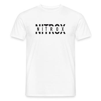 Nitrox Split Text Logo für SCUBA Taucher - Männer T-Shirt - Weiß - Vorne - AI Model Male 178 dark (178cm)