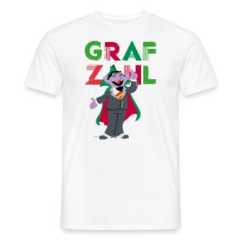 Sesamstraße Graf Zahl - Männer T-Shirt - Weiß - Vorne - AI Model Male 178 dark (178cm)