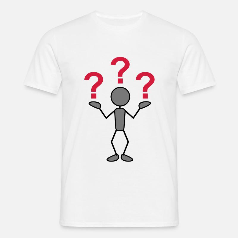 greyman_with_problems_3c - Männer T-Shirt - Weiß