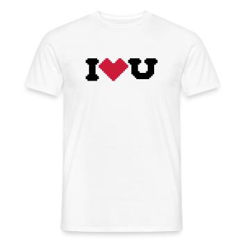 i love u - Männer T-Shirt - Weiß - Vorne - AI Model Male 178 dark (178cm)