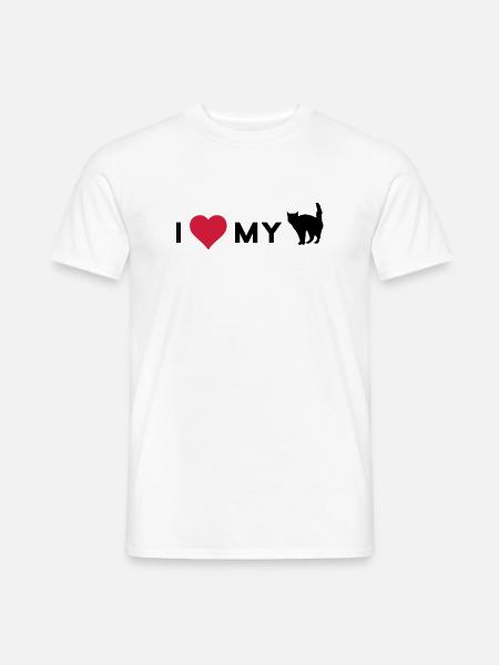 i love my cat - Men's T-Shirt - white