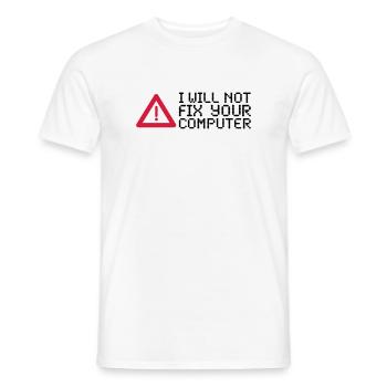 computer - Männer T-Shirt - Weiß - Vorne - AI Model Male 178 dark (178cm)