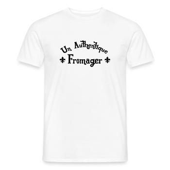 Fromager / Agriculture / Fermier / Fromage / Ferme - T-shirt homme - blanc - Devant - AI Model Male 178 dark (178cm)