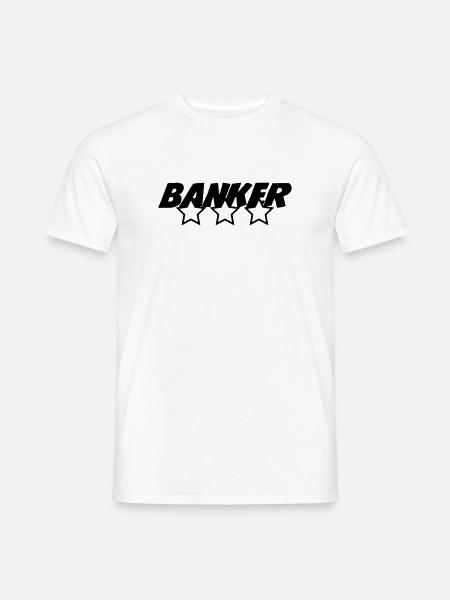 Banker - Bank - Men's T-Shirt - white