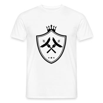 bratwurst symbole blason saucisse currywurst - T-shirt homme - blanc - Devant - AI Model Male 178 dark (178cm)