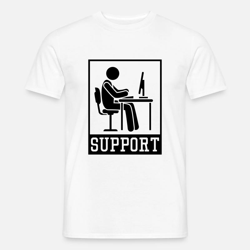 arbeiten office support berater - Männer T-Shirt - Weiß