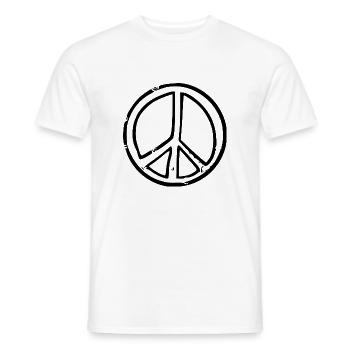peace sign - Men's T-Shirt - white - Front - AI Model Male 178 dark (178cm)