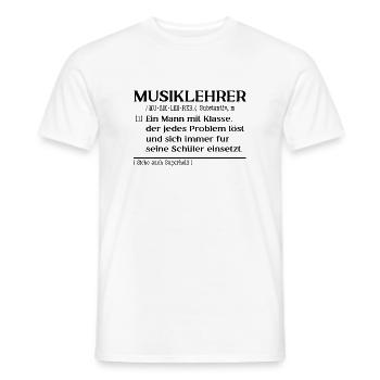 Musiklehrer - Männer T-Shirt - Weiß - Vorne - AI Model Male 178 dark (178cm)