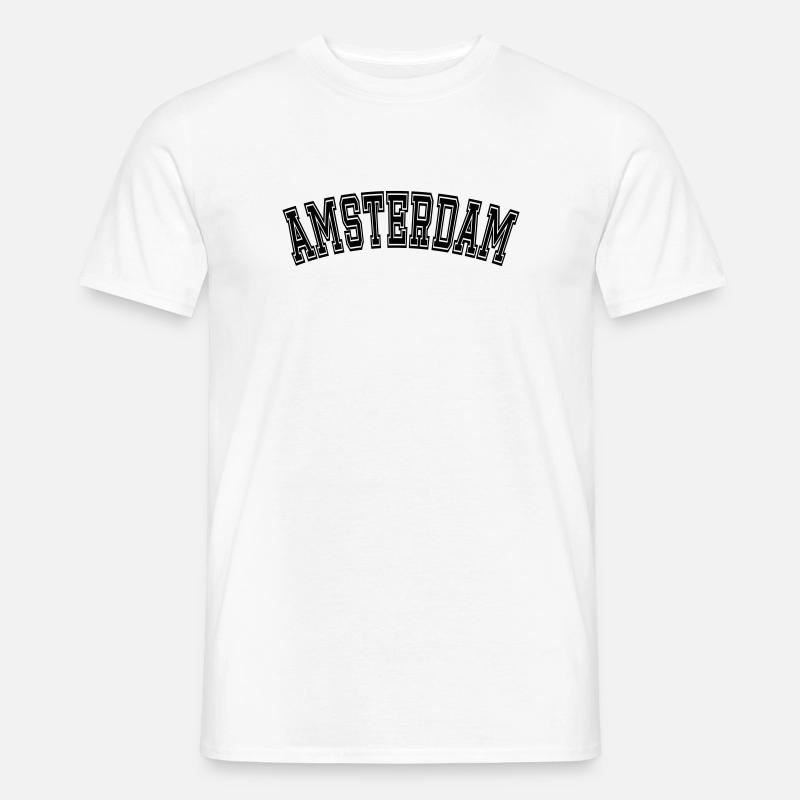 Conception AMSTERDAM - T-shirt homme - blanc