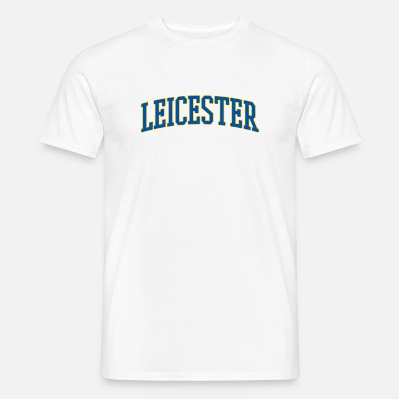 Leicester Varsity Wordmark - Männer T-Shirt - Weiß