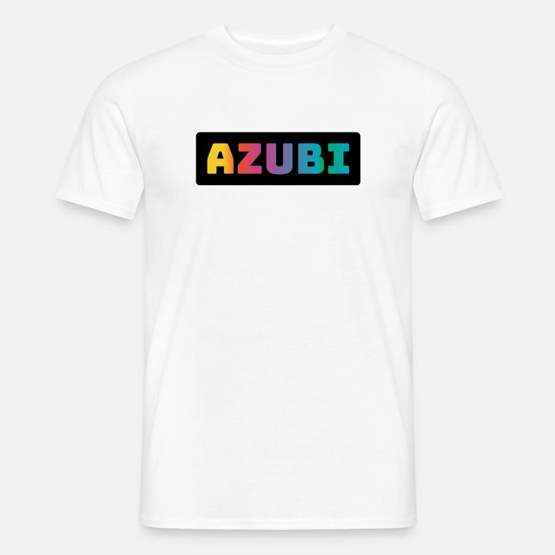 Azubi Tshirt coloured black - Männer T-Shirt - Weiß