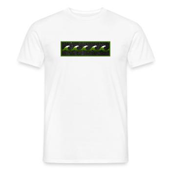 Surfer Logo Green White Black - Men's T-Shirt - white - Front - AI Model Male 178 dark (178cm)