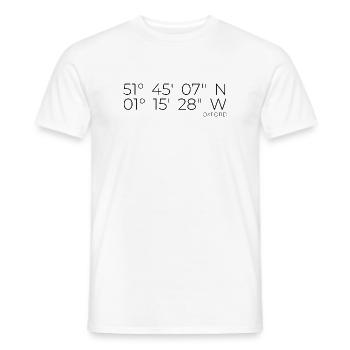 Koordinaten Oxford England - Männer T-Shirt - Weiß - Vorne - AI Model Male 178 dark (178cm)