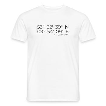 Coordonnées Övelgönne Hamburg - T-shirt homme - blanc - Devant - AI Model Male 178 dark (178cm)