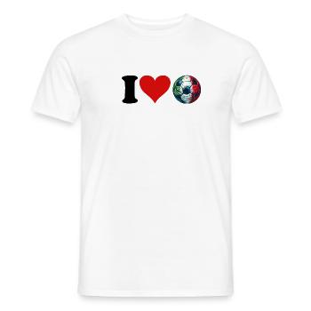 Ich liebe den italienischen Fußball - Männer T-Shirt - Weiß - Vorne - AI Model Male 178 dark (178cm)